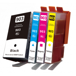 HP 903XL komplet tuszy zamienników do HP Officejet 6962, Pro 6960, 6961, 6963, 6964, 6965, 6966 CMYK - Nowy Chip
